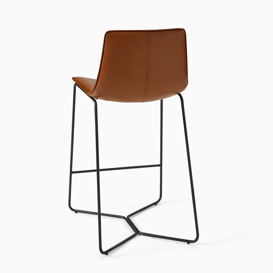 Slope Leather Bar & Counter Stools